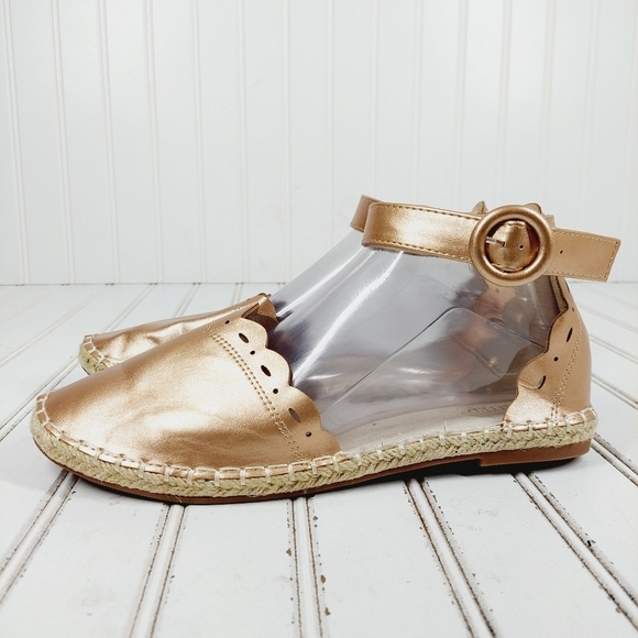 NEW Wanted Metallic Copper Slip On Buckle Ankle Strap Summer Flat Sandals M642 - Picture 1 of 11